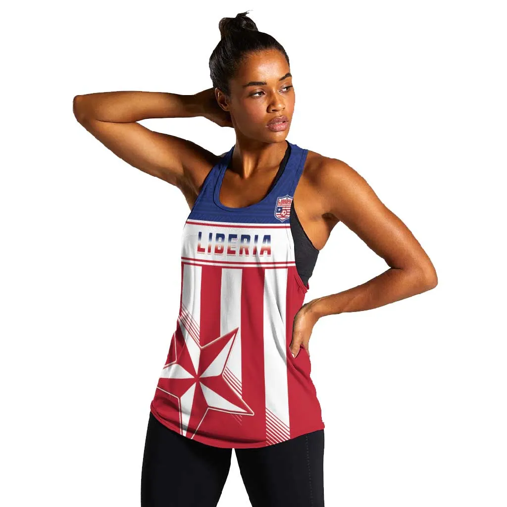 Custom Liberia Football Women Racerback Tank Sporty Style LT15