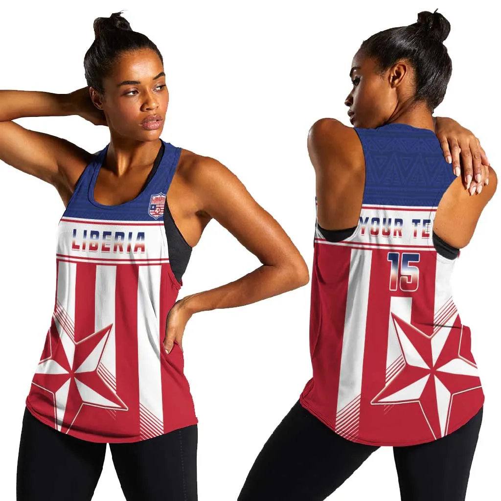 Custom Liberia Football Women Racerback Tank Sporty Style LT15