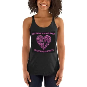 Cute enough to Stop your heart Nurse Tee/ Racerback Tank at Plusminusco || On Sale Now,Nurse Shirt, Nursing School T Shirt, Nursing School