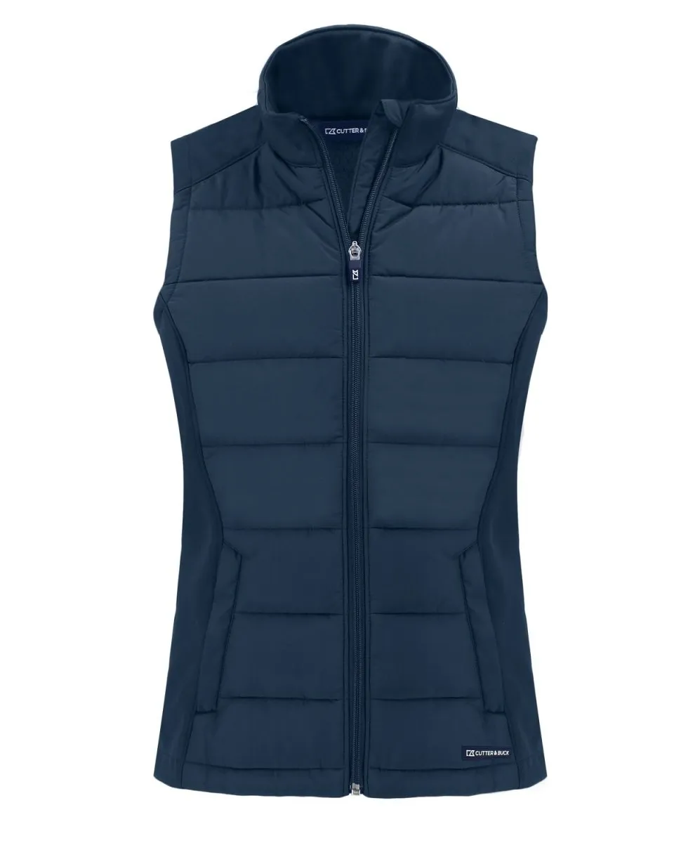 Cutter & Buck Evoke Hybrid Eco Softshell Recycled Womens Full Zip Vest