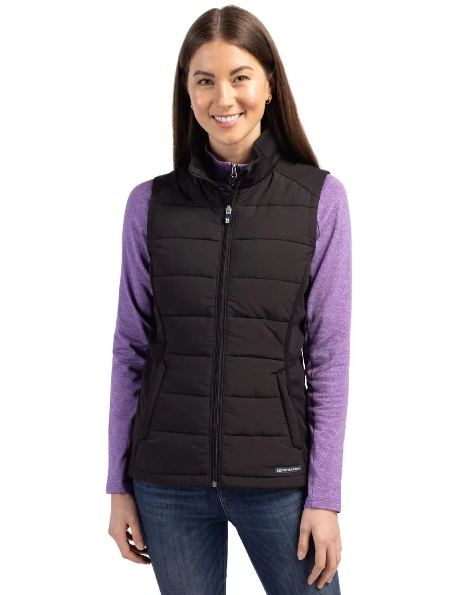 Cutter & Buck Evoke Hybrid Eco Softshell Recycled Womens Full Zip Vest