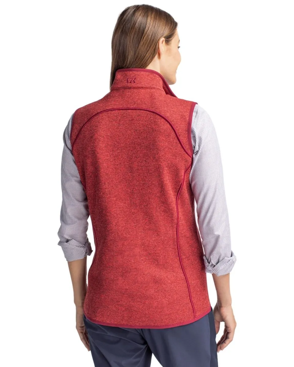 Cutter & Buck Mainsail Basic Sweater-Knit Womens Full Zip Vest