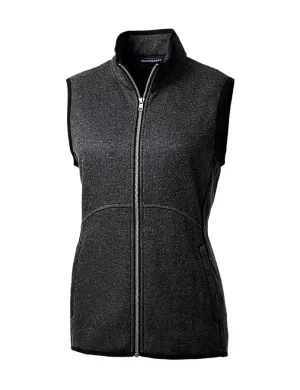 Cutter & Buck Mainsail Basic Sweater-Knit Womens Full Zip Vest