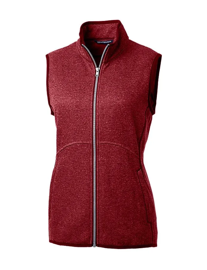 Cutter & Buck Mainsail Basic Sweater-Knit Womens Full Zip Vest
