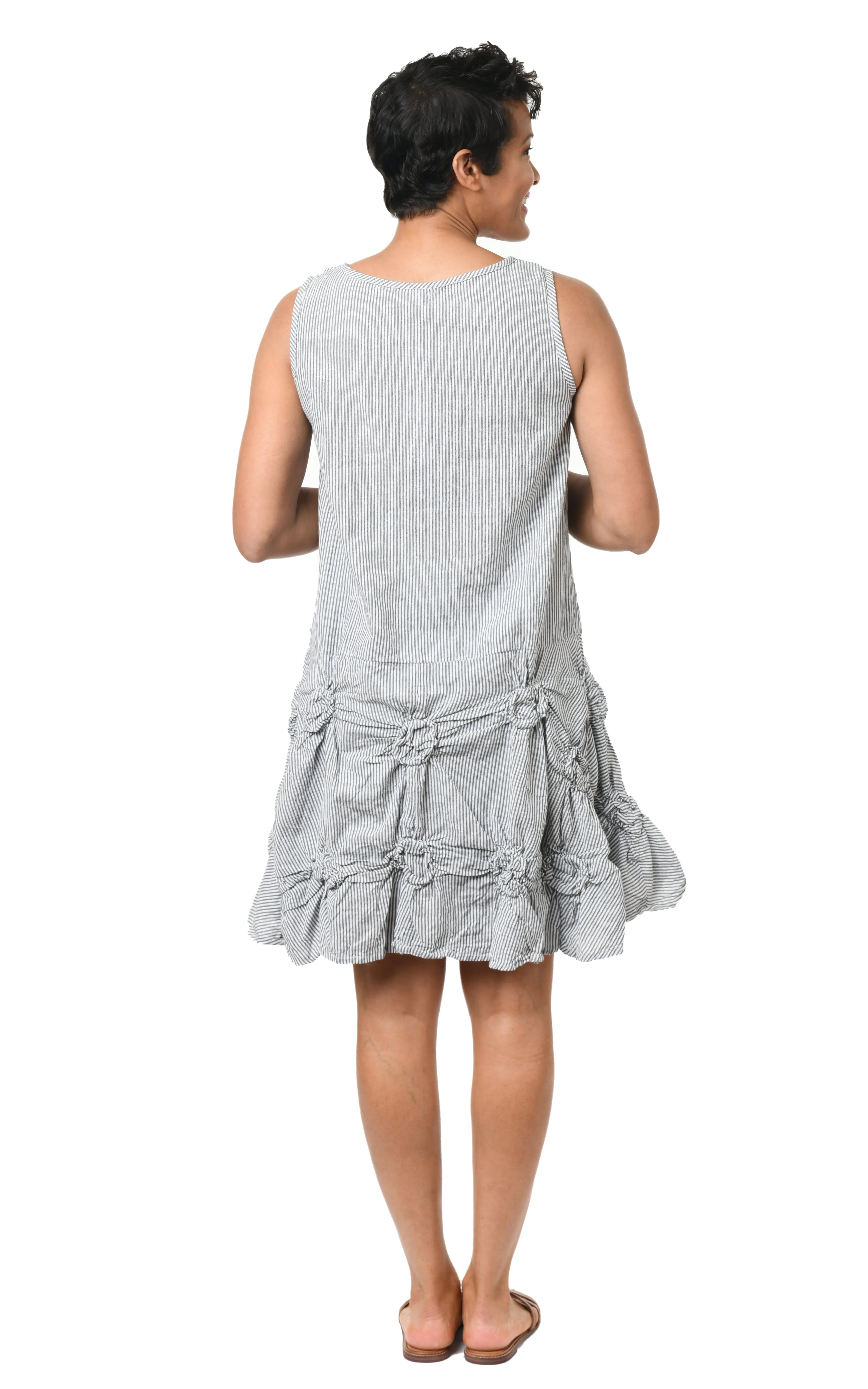CV379 Matilda Tunic in Ticking Stripe