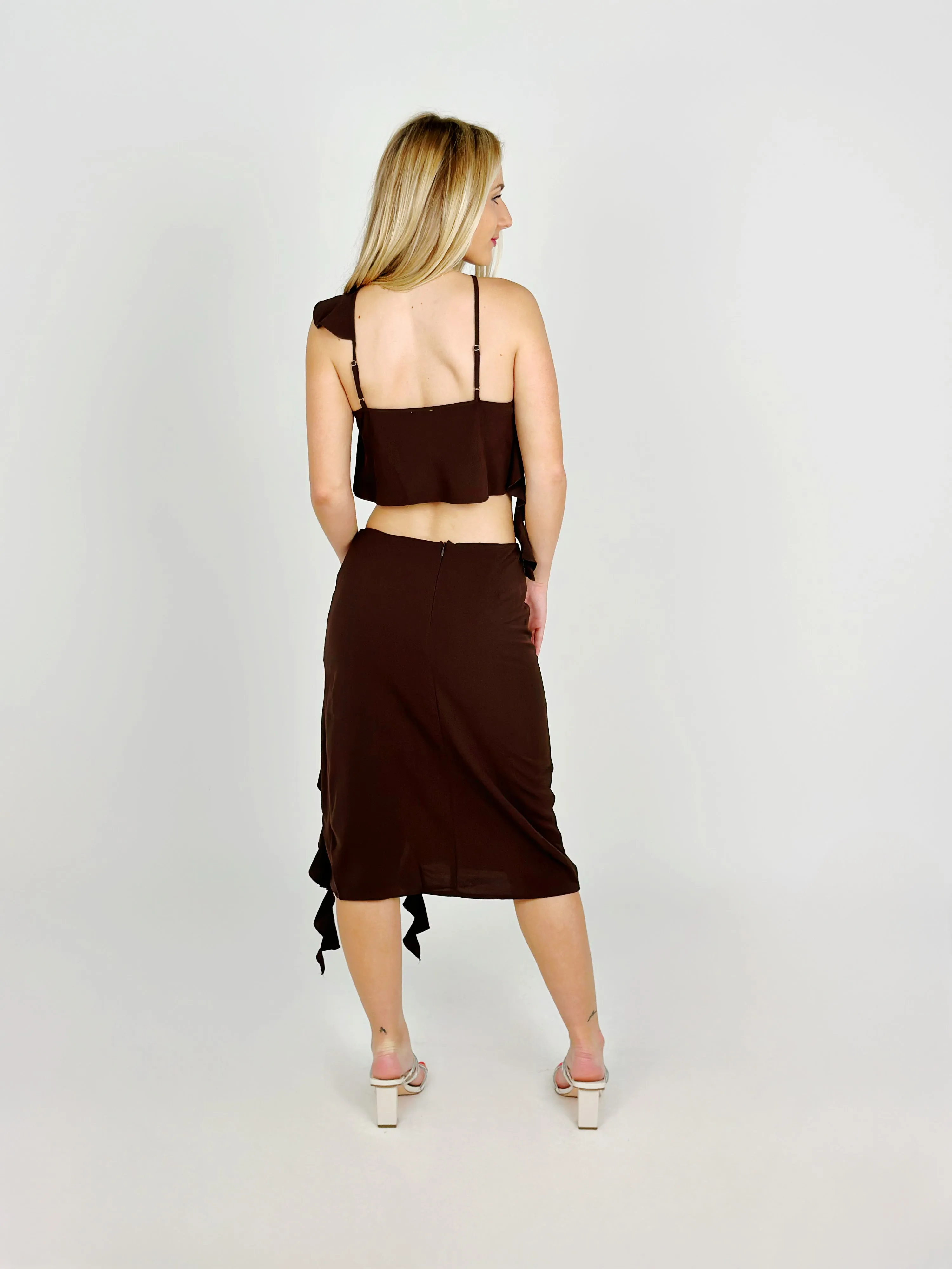 Dark Brown Crop Top