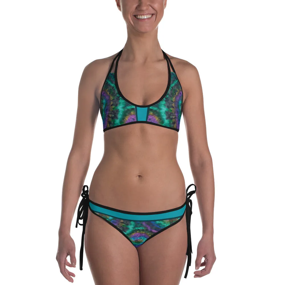Dark Tie-Dye - Reversible Bikini