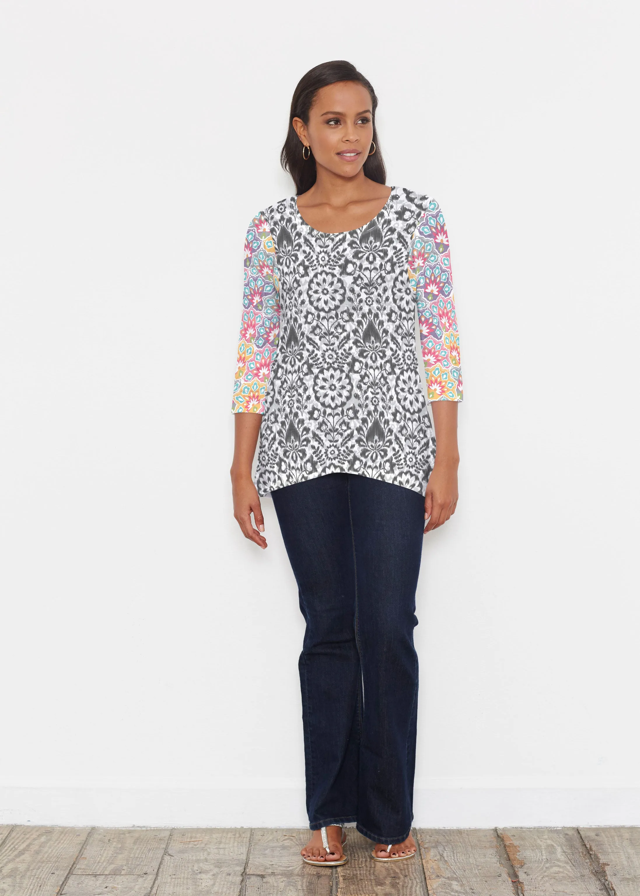 Darling Geo (13382) ~ Katherine Hi-Lo Thermal Tunic