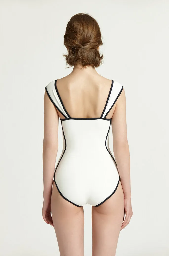 Darya White One-Piece Swimsuit