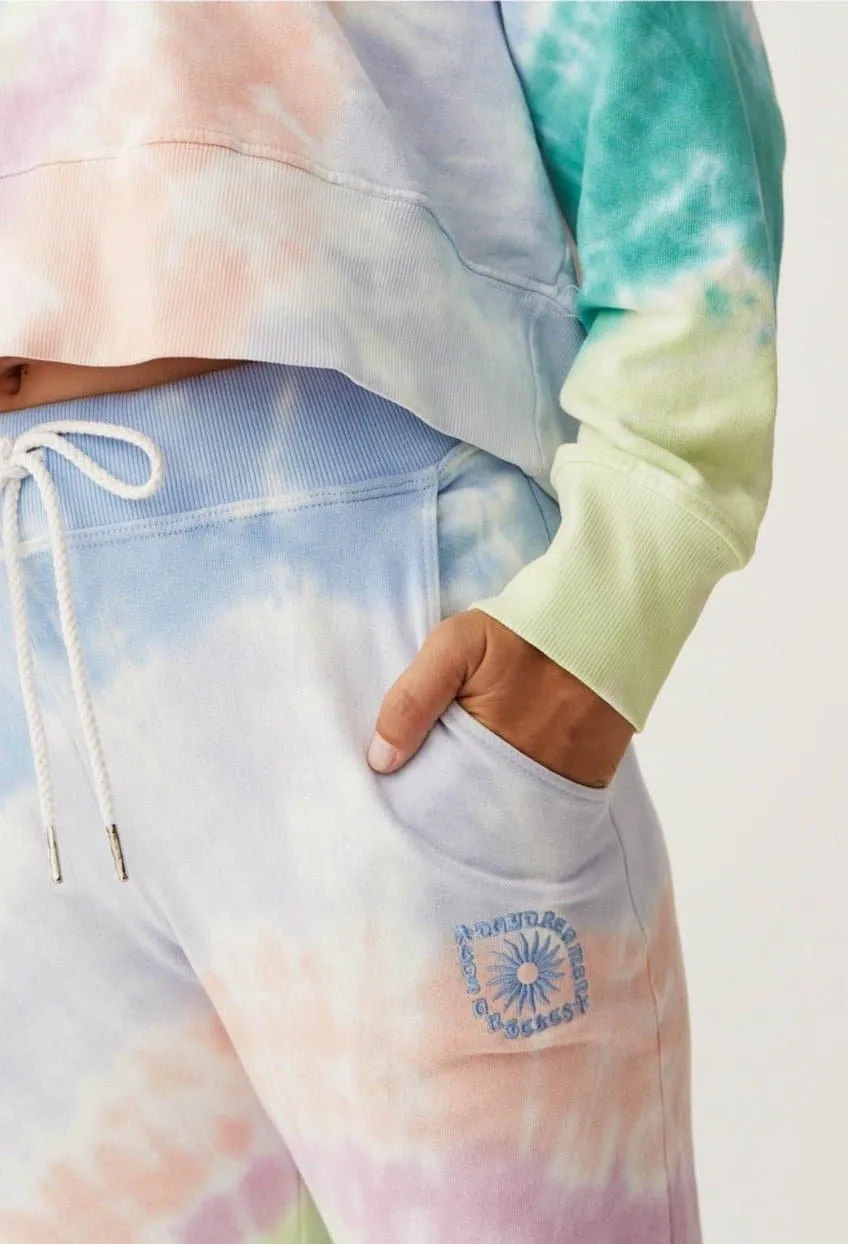 Daydreamer LA La Eye Jogger In Prismatic Tie Dye as seen on Vanessa Hudgens
