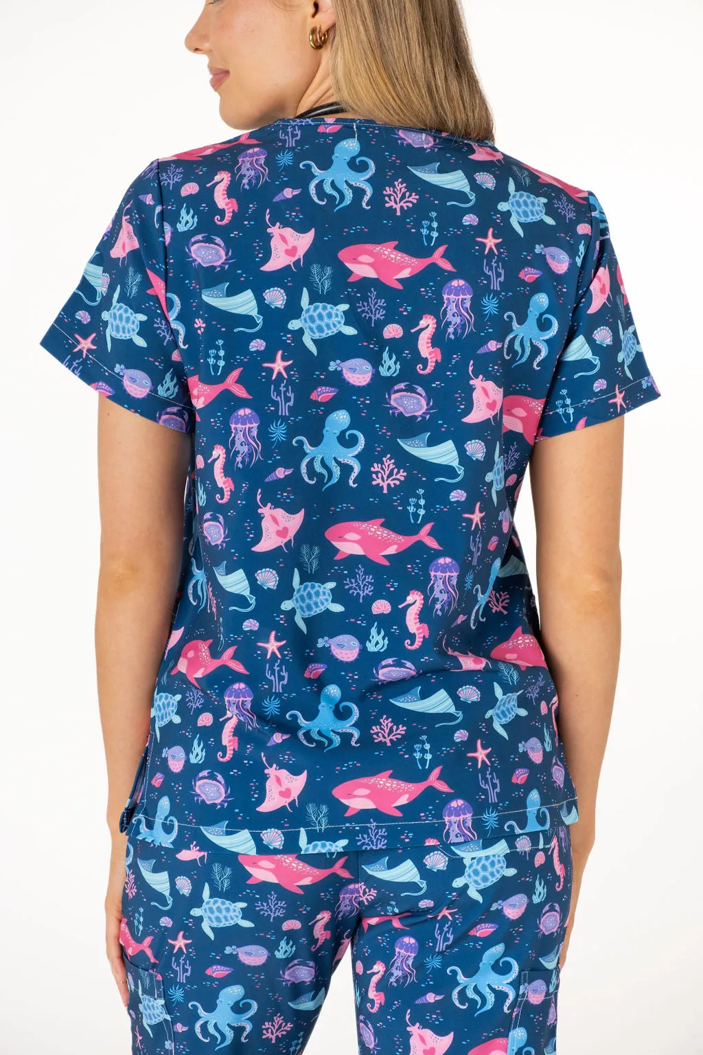 Deep Sea Delight Scrubs Set (Cotton)