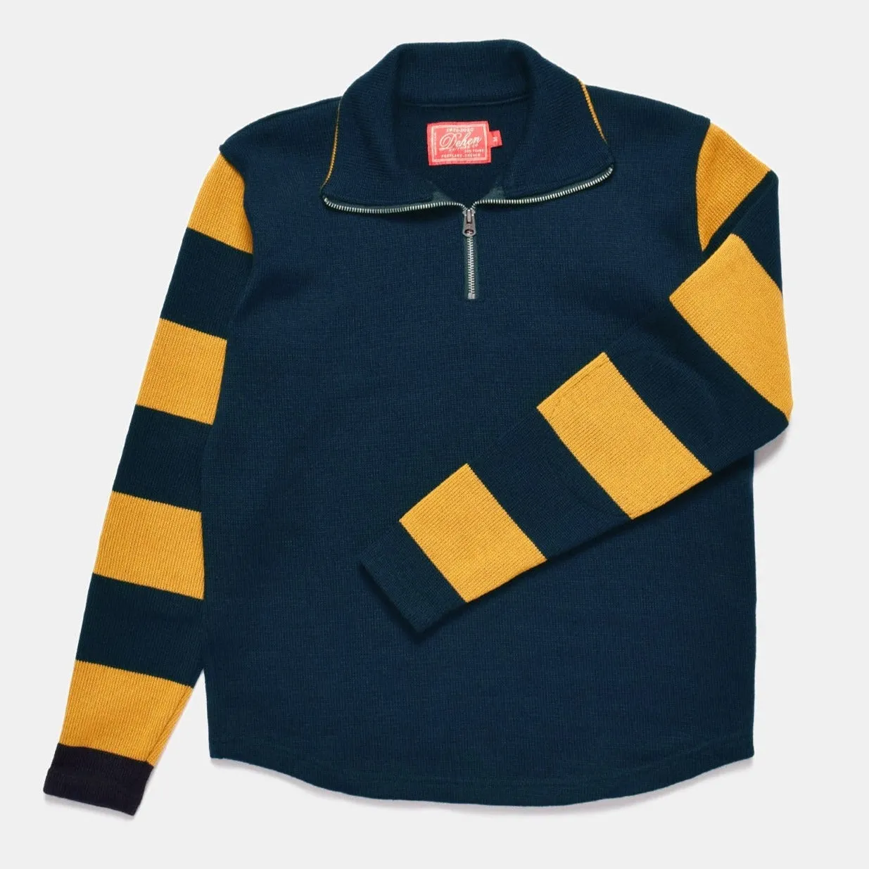 Dehen 1/4 Zip Moto Jersey - Dark Navy / Gold