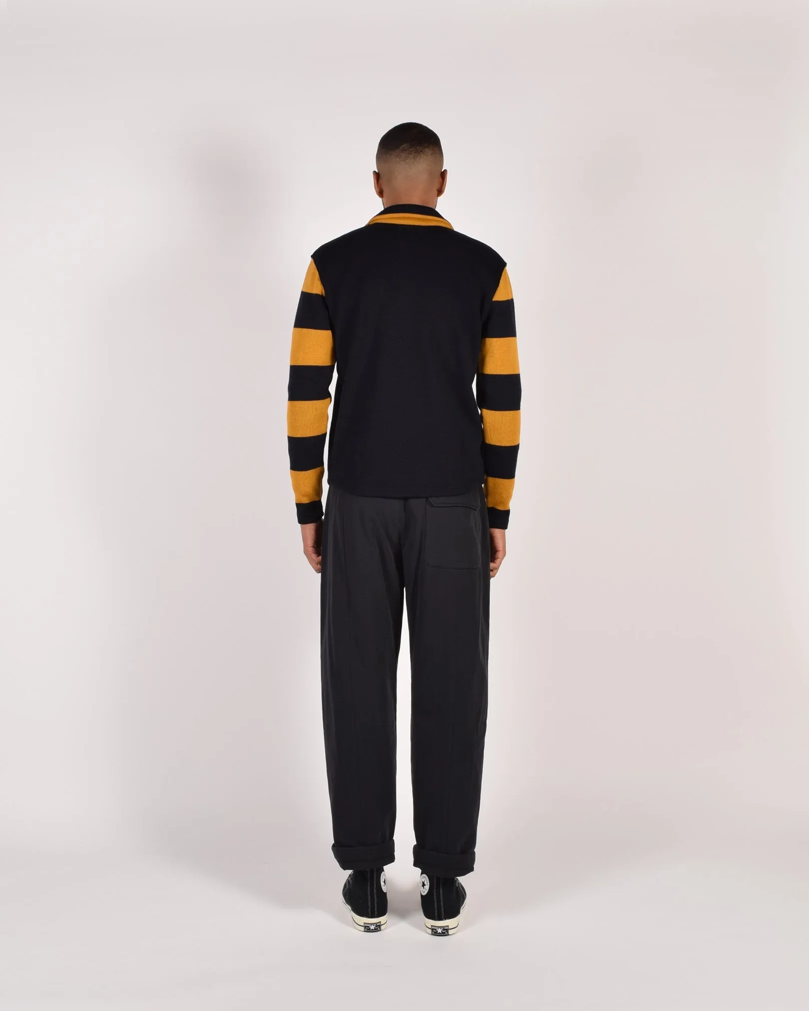 Dehen 1/4 Zip Moto Jersey - Dark Navy / Gold