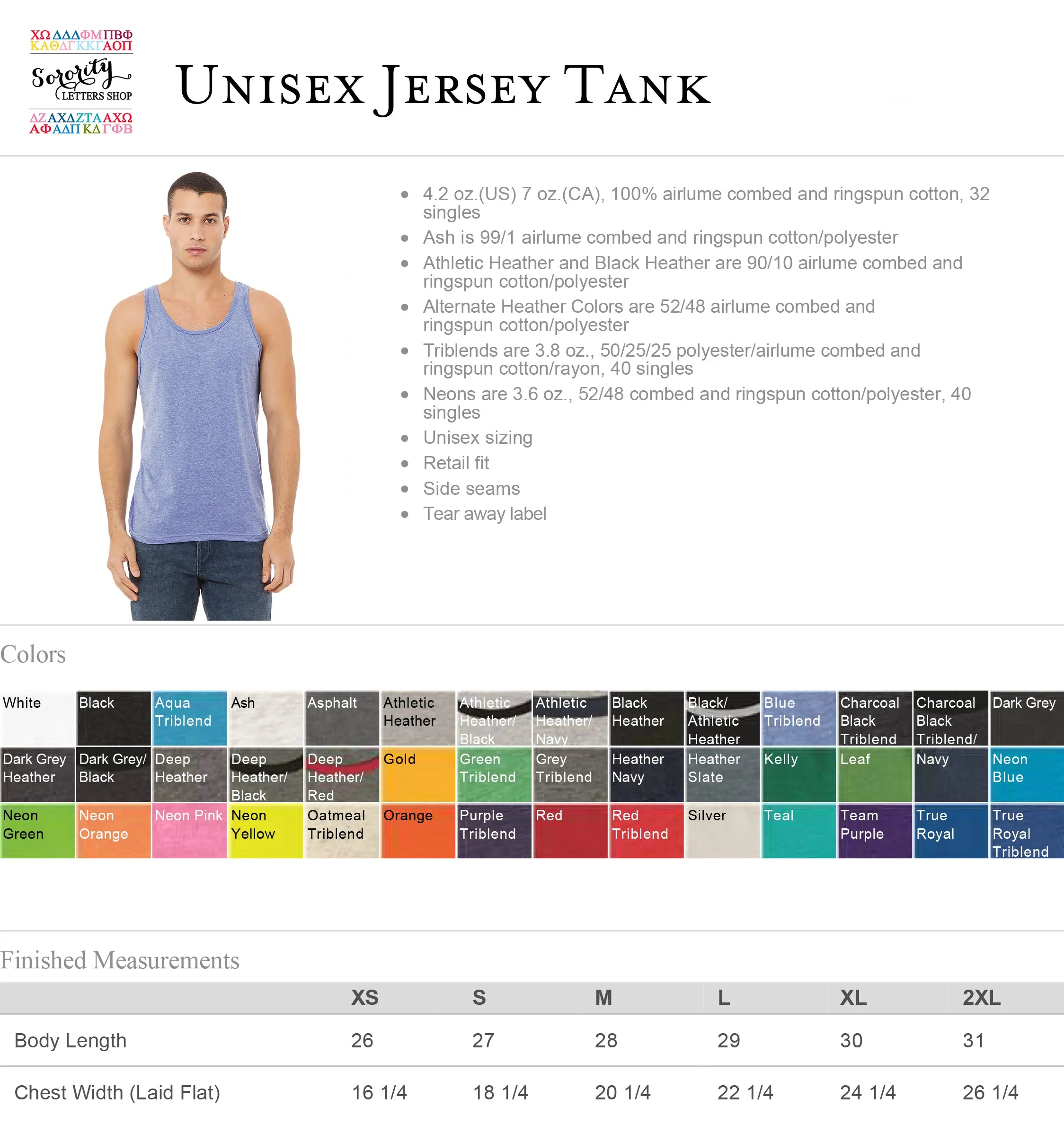 Delta Tau Delta Fraternity Jersey Tank Top