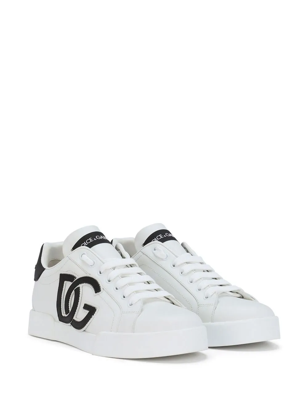 Dolce & Gabbana Calfskin Portofino Sneakers with DG logo