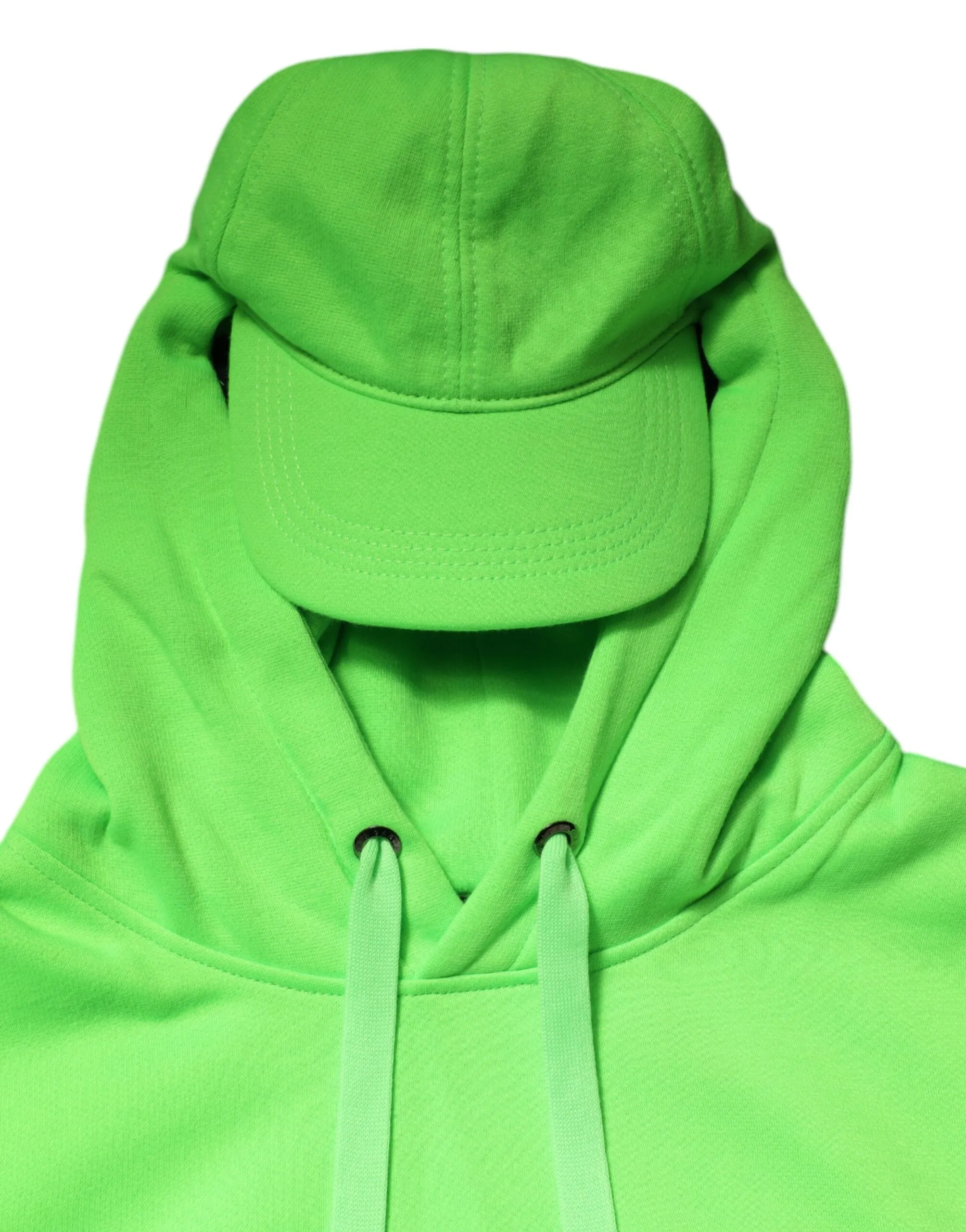 Dolce & Gabbana Green Polyester Hooded Sportswear Vest Sweater