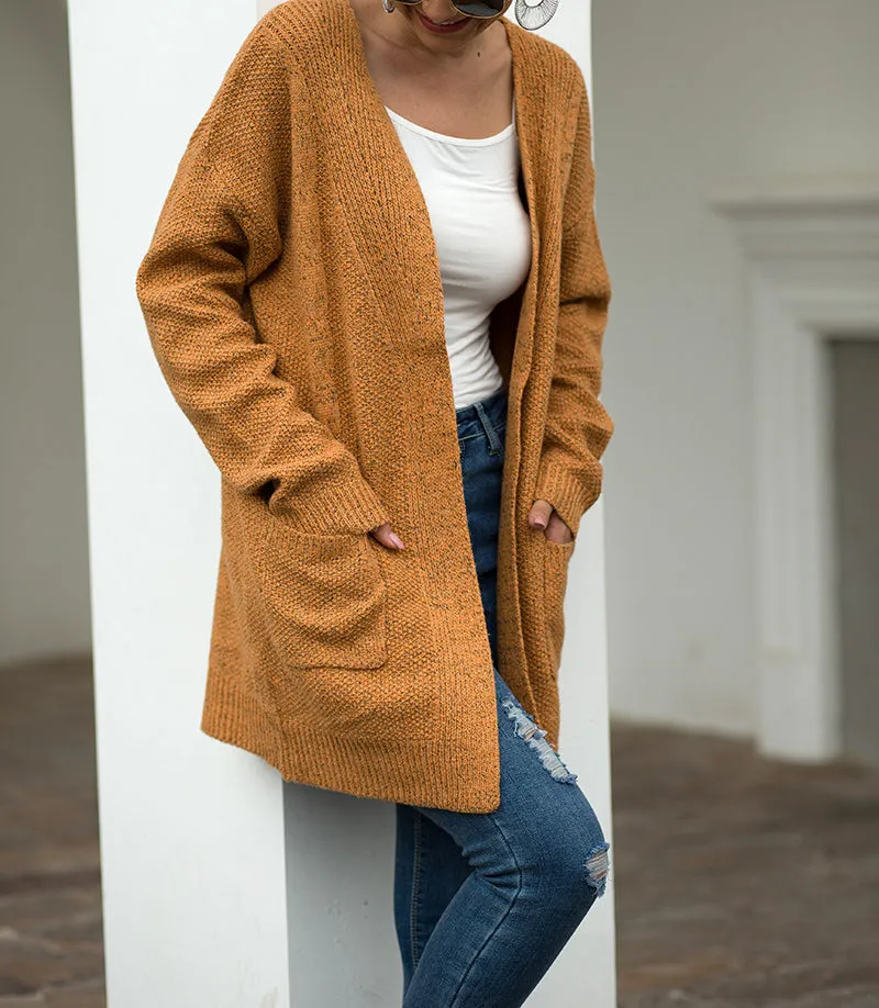 Double Pocket Twist Sweater Cardigan