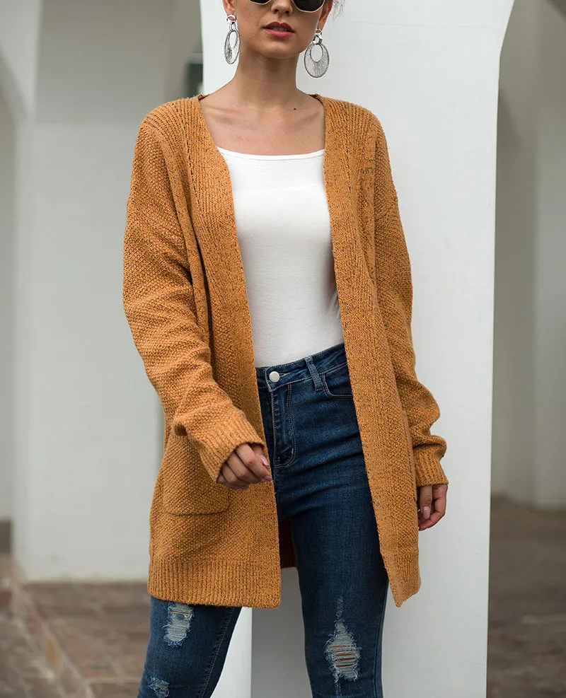 Double Pocket Twist Sweater Cardigan
