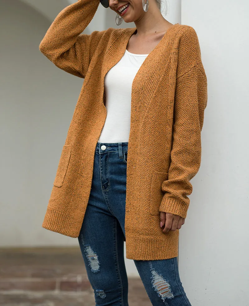 Double Pocket Twist Sweater Cardigan