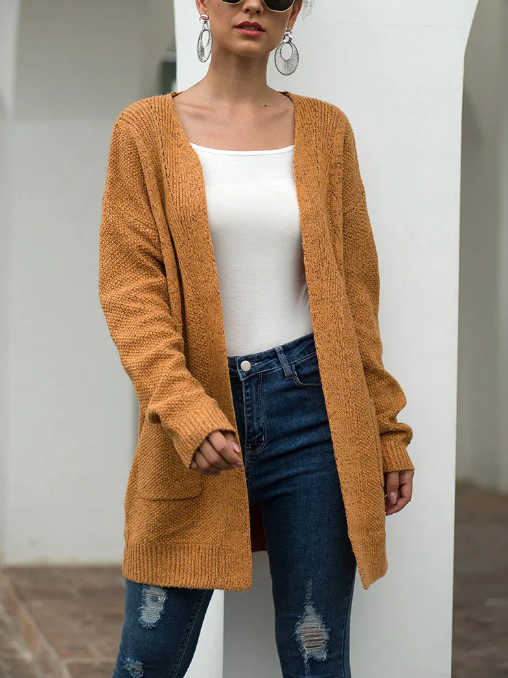 Double Pocket Twist Sweater Cardigan