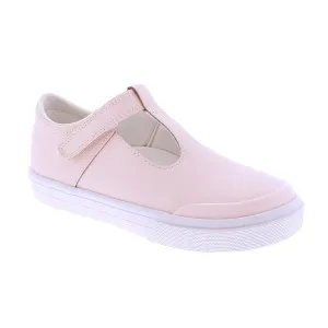 Drew Rose Leather T-Strap Sneakers