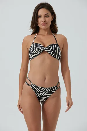 ECUPPER Halter Bikini Set Two Piece Twist Front Swimwear