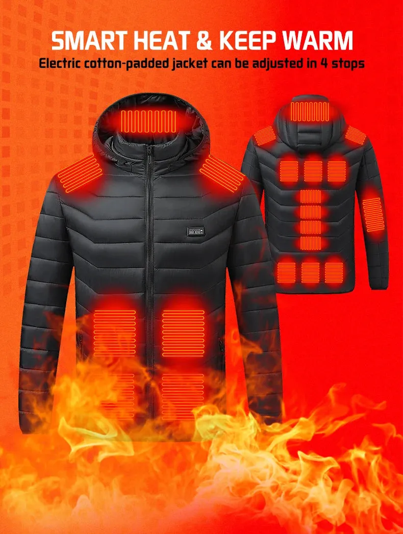 Electric Heated coat jacket winter jacket for outdoors skiing camping hiking adjustable heating levels  for men for women C6