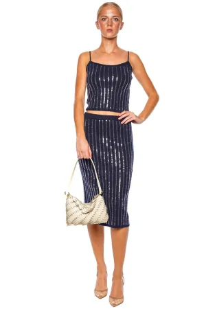 Emerson Navy Sequin Knit Tank