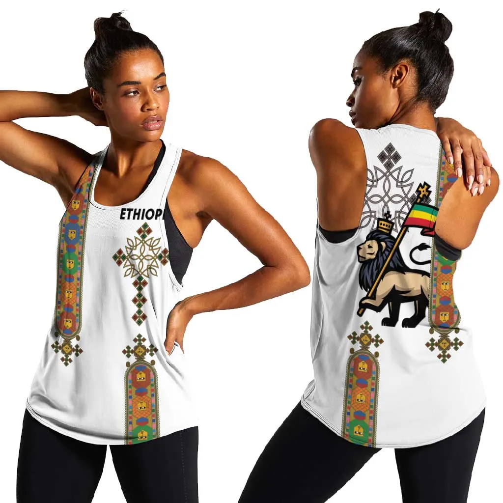 Ethiopia Saba Kemis Women Racerback Tank Lion Of Judah LT15
