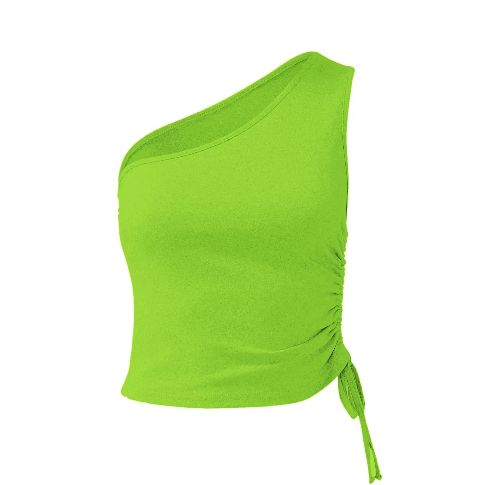 'Faer' One Shoulder Cropped Cami