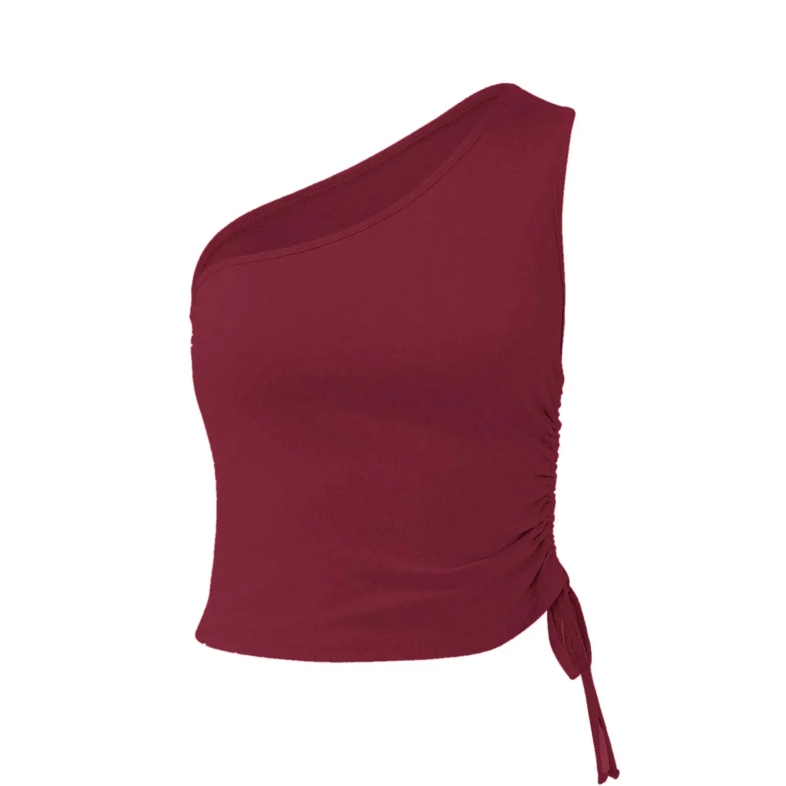 'Faer' One Shoulder Cropped Cami