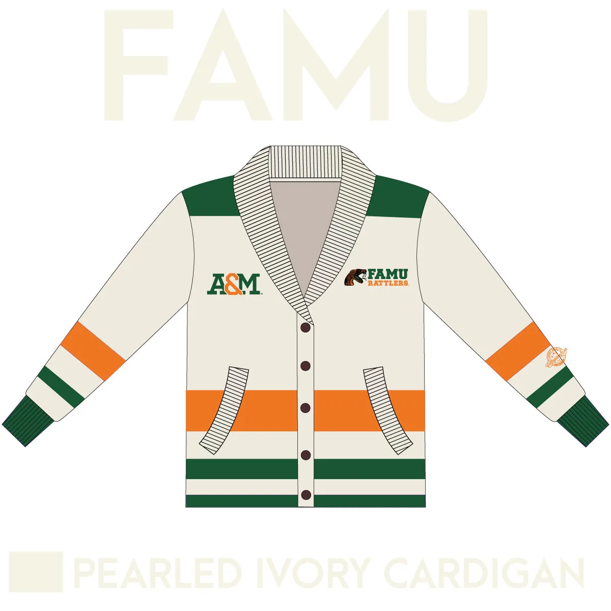 FAMU Cardigan PEARLED IVORY