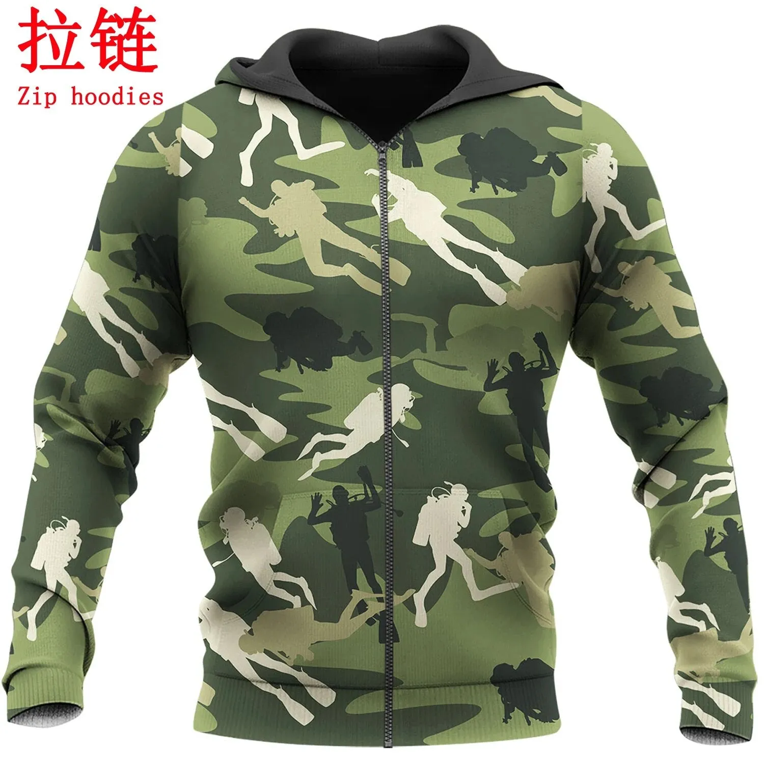 Fashion Mens hoodies 3D printed Scuba Diving Art Sweatshirt Hoodie Harajuku Autumn Streetwear Unisex Casual Tracksuit DW0109