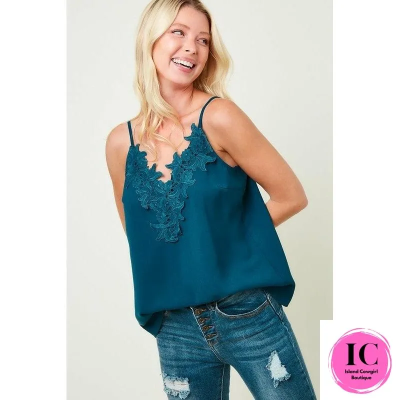 Feeling Confident Lace Tank Top