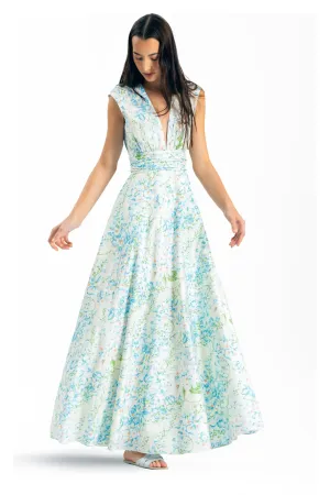 Fiamma Blue Wisteria Floral Dress