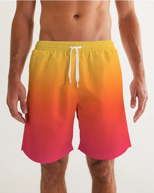 Fire Couple Swimwear Mesh Dress & Trunk Set