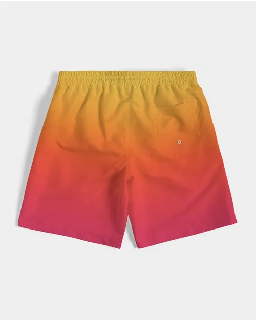 Fire Couple Swimwear Mesh Dress & Trunk Set