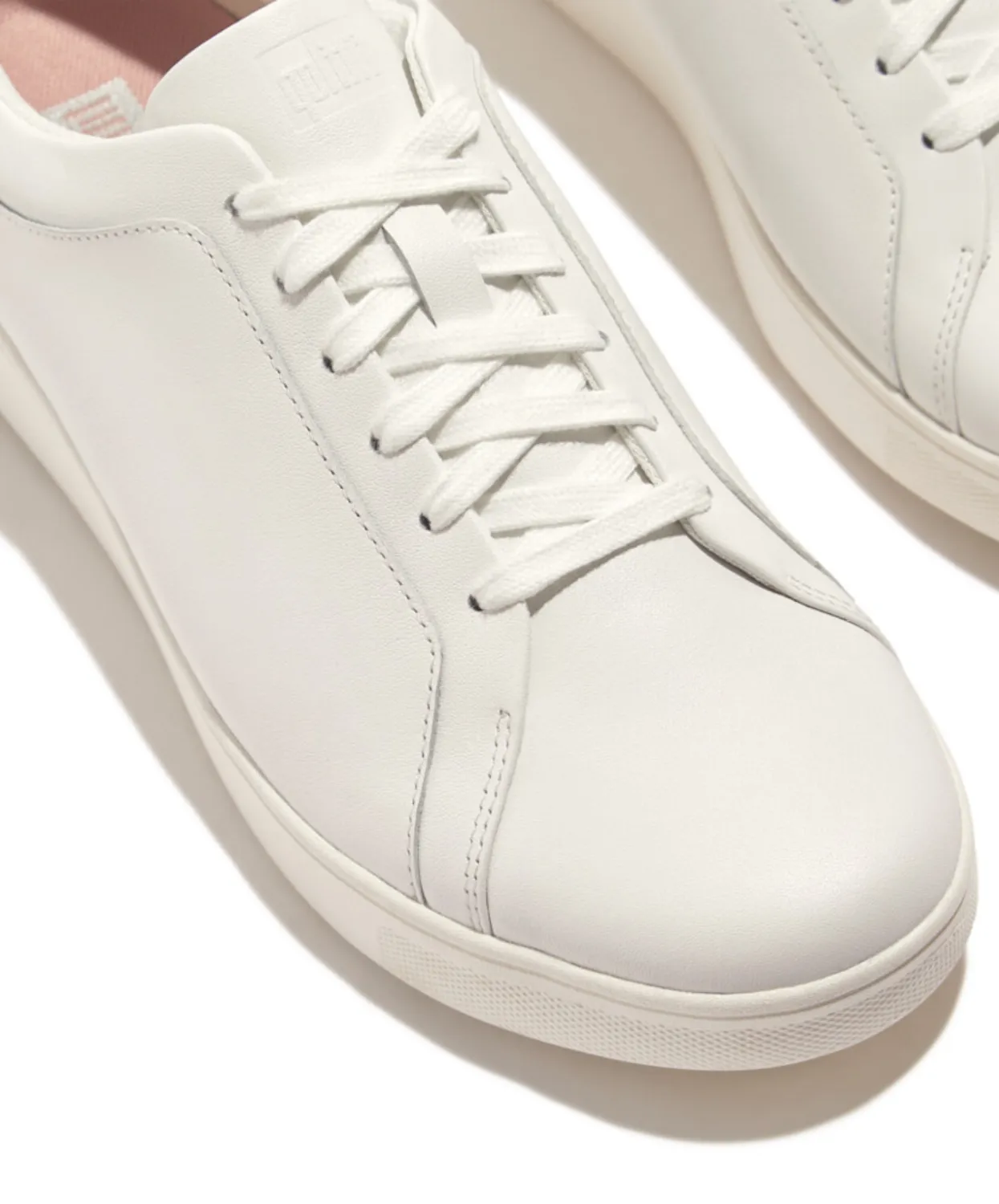 Fitflop Rally Crystal Blush Backtab Leather Sneaker White