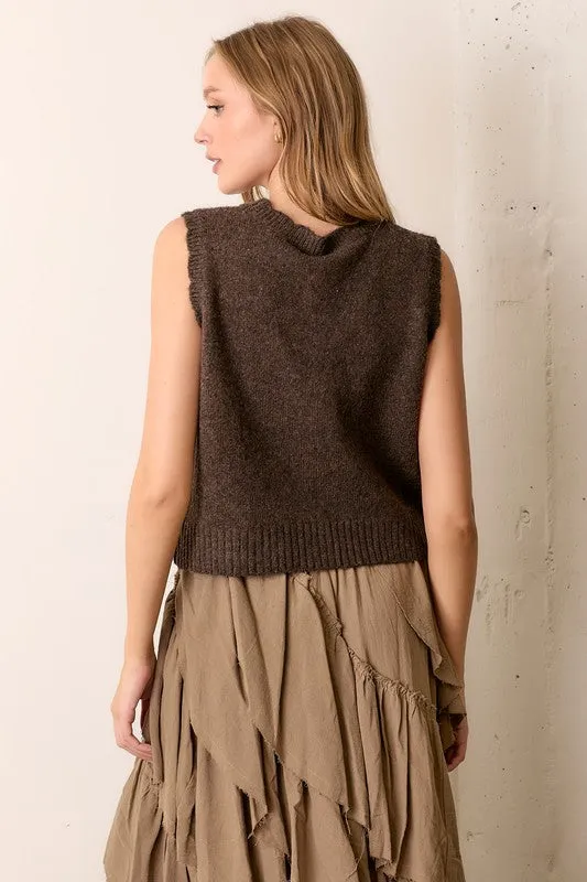 Floral Knit Vest