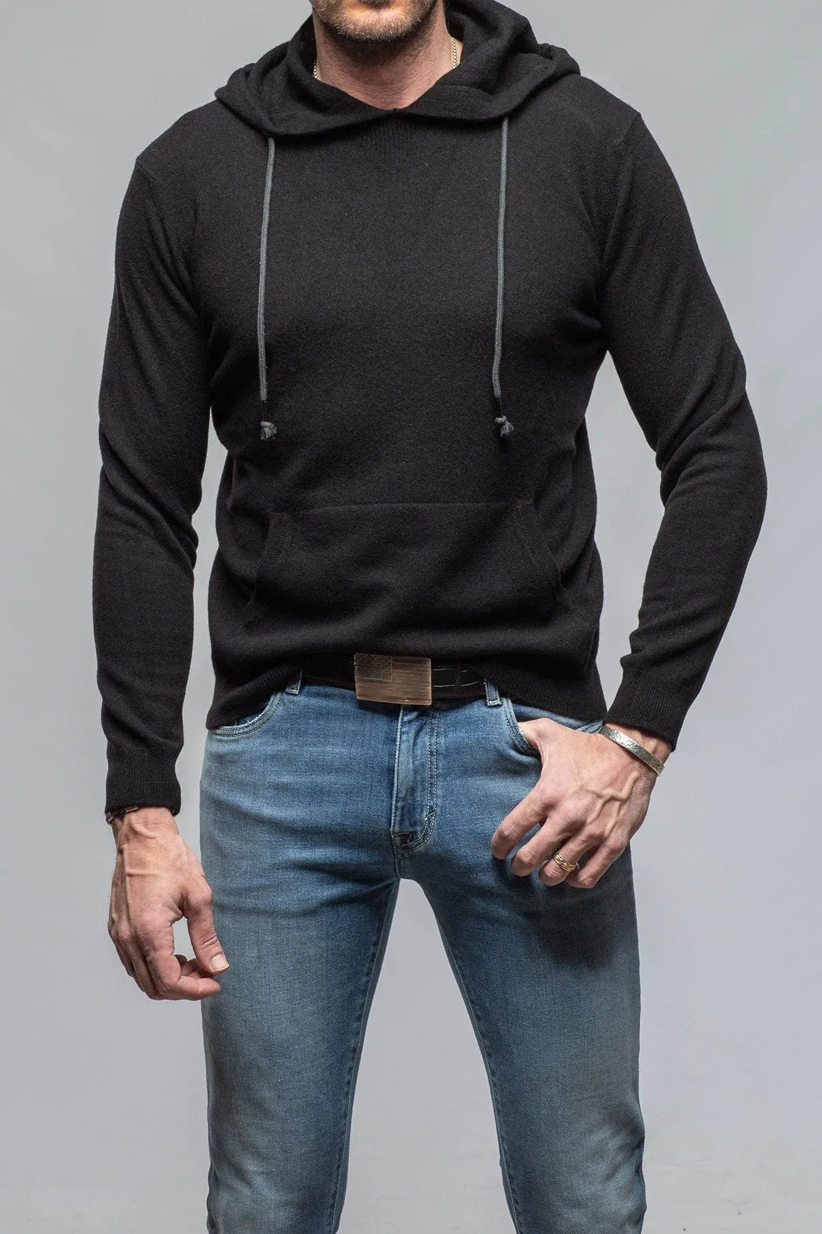Florio II Cashmere Hoodie In Black