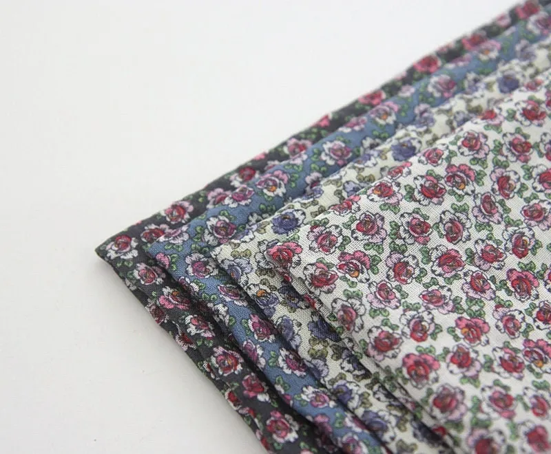 Flowers Cotton Gauze Fabric, Floral Gauze Fabric, Cotton Gauze Fabric, Single Gauze Fabric, Korean Fabric, Rose Gauze - By the Yard /42928