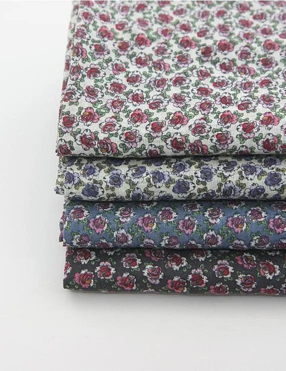 Flowers Cotton Gauze Fabric, Floral Gauze Fabric, Cotton Gauze Fabric, Single Gauze Fabric, Korean Fabric, Rose Gauze - By the Yard /42928