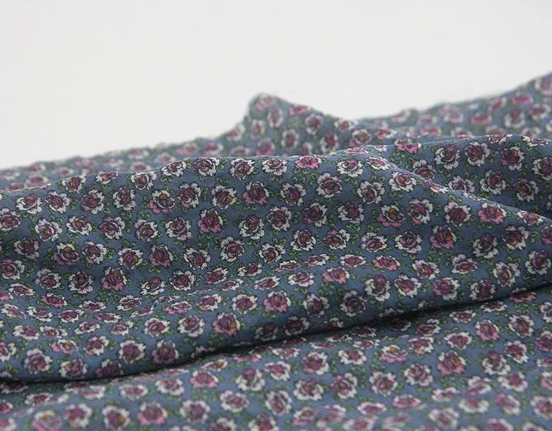 Flowers Cotton Gauze Fabric, Floral Gauze Fabric, Cotton Gauze Fabric, Single Gauze Fabric, Korean Fabric, Rose Gauze - By the Yard /42928