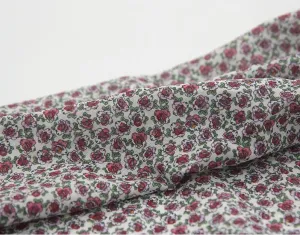 Flowers Cotton Gauze Fabric, Floral Gauze Fabric, Cotton Gauze Fabric, Single Gauze Fabric, Korean Fabric, Rose Gauze - By the Yard /42928