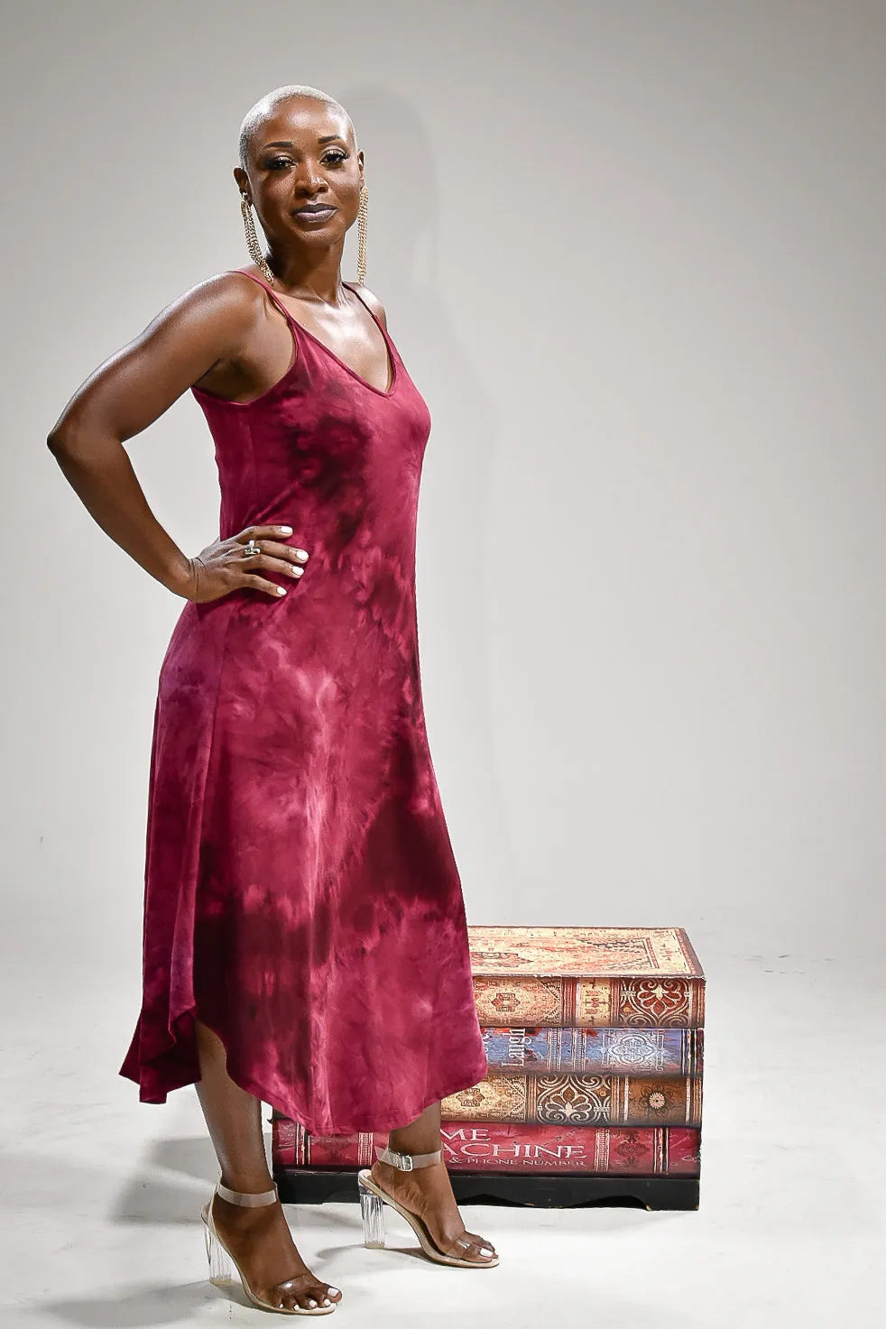 Foxyy  Dress- Burgundy