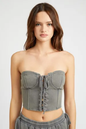 French Terry Strapless Corset