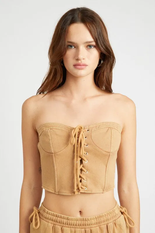 French Terry Strapless Corset