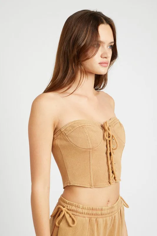 French Terry Strapless Corset