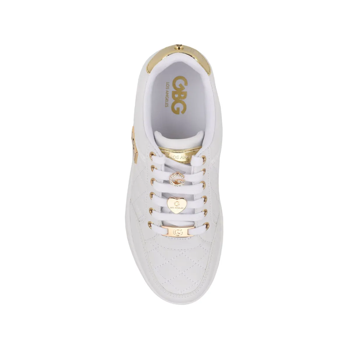 GBG Los Angeles PREPP Women's Tennis Shoes - WHTGLD