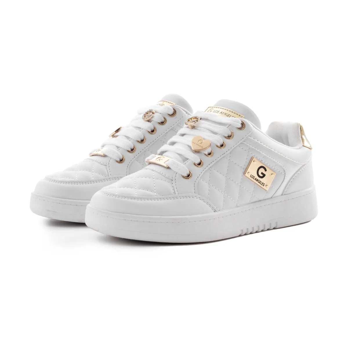GBG Los Angeles PREPP Women's Tennis Shoes - WHTGLD